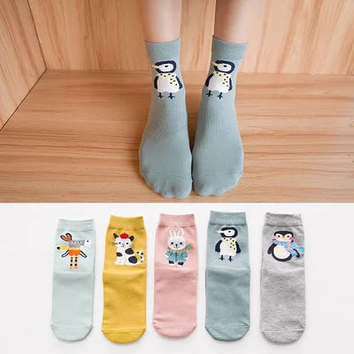 5pairs/Pack 100% Cotton Kids Socks Lot - Unicorn Unisex Baby Socks