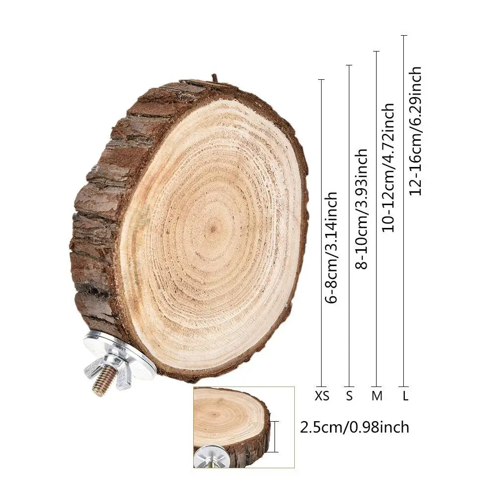 Natural Wooden Logs Board - Hamster & Chinchilla Wooden Platform