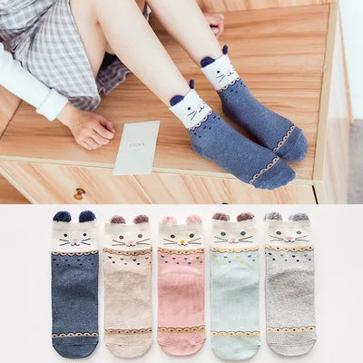 5pairs/Pack 100% Cotton Kids Socks Lot - Unicorn Unisex Baby Socks
