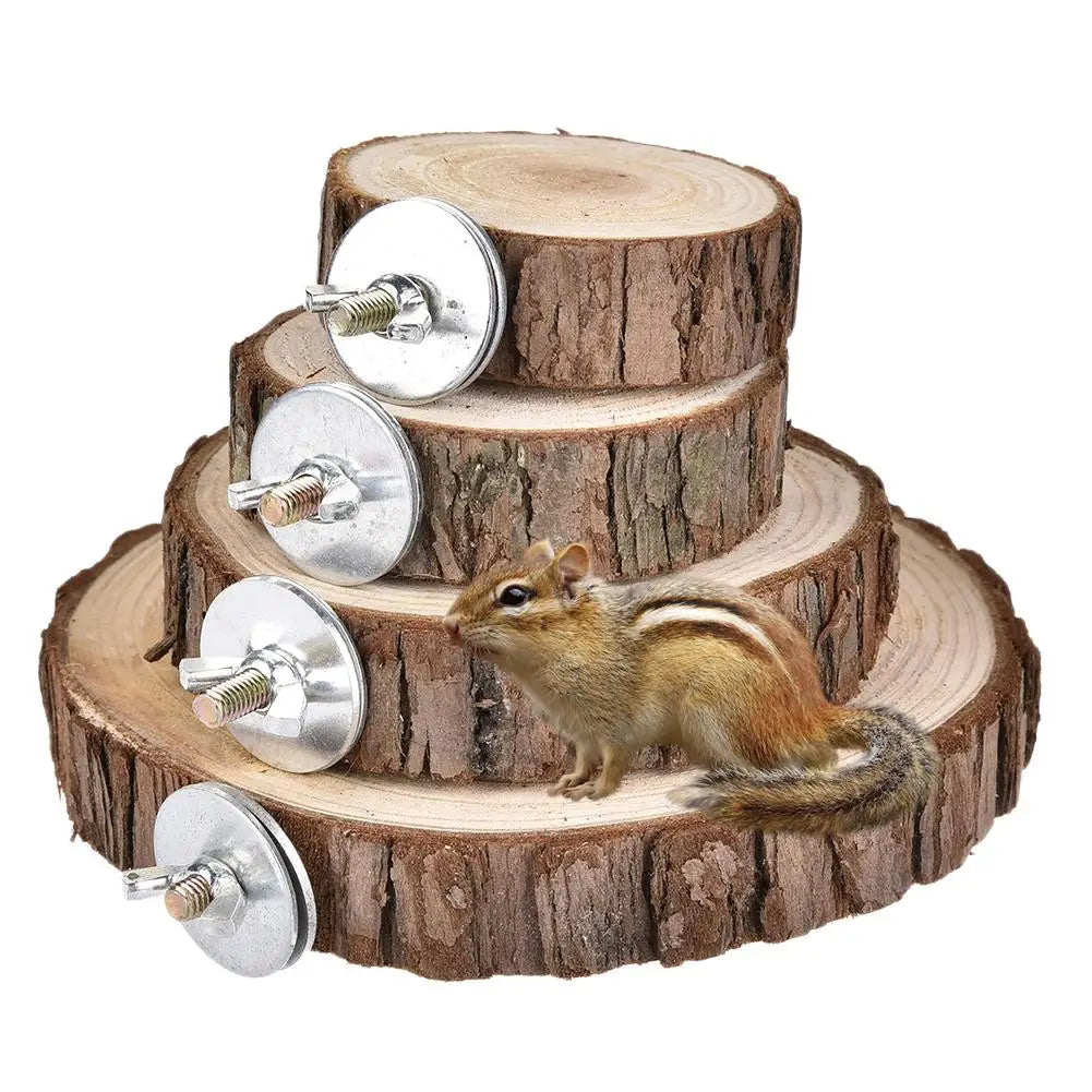 Natural Wooden Logs Board - Hamster & Chinchilla Wooden Platform