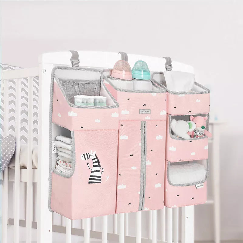 Sunveno Crib Organizer - Hanging Storage Bag for Baby Essentials