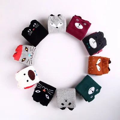5 Pair/Lot Cotton Baby Socks - Mustache Print for Girls & Boys
