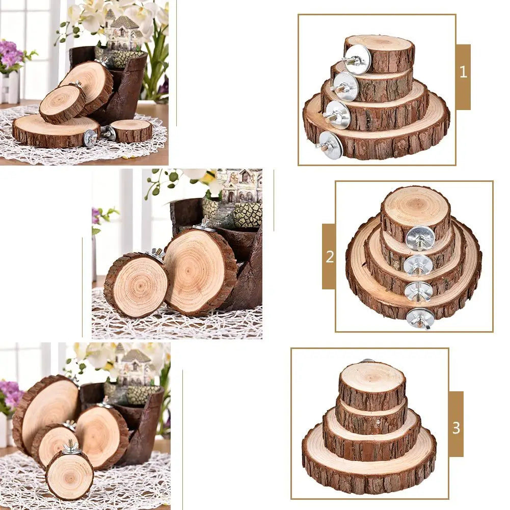 Natural Wooden Logs Board - Hamster & Chinchilla Wooden Platform