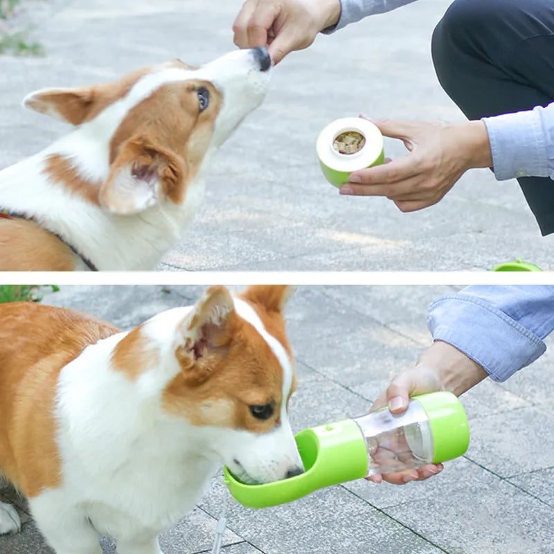 Dog Water Bottle Portable - Pet Drinking Water Feeder Bowl