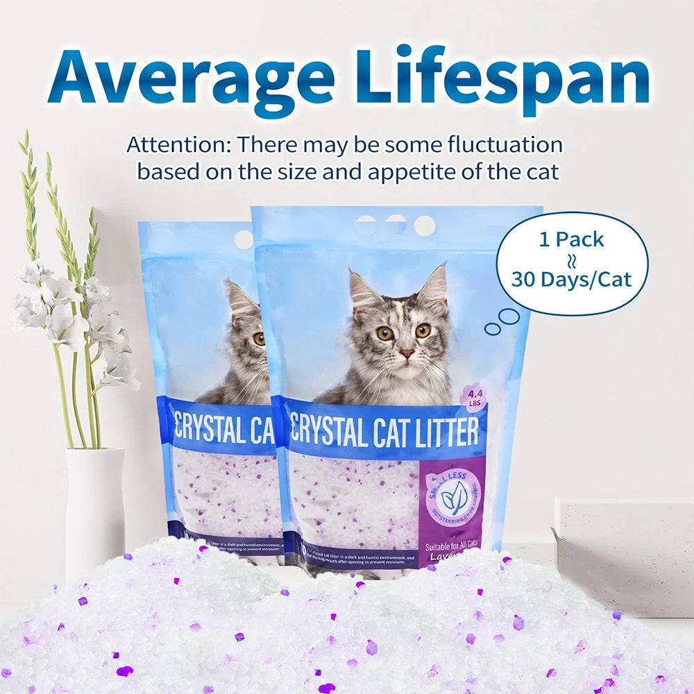 Lavender Scented Non-Clumping Cat Litter - Odor Control & Low Dust