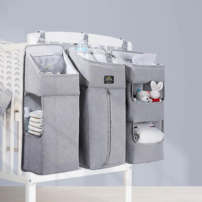 Sunveno Crib Organizer - Hanging Storage Bag for Baby Essentials