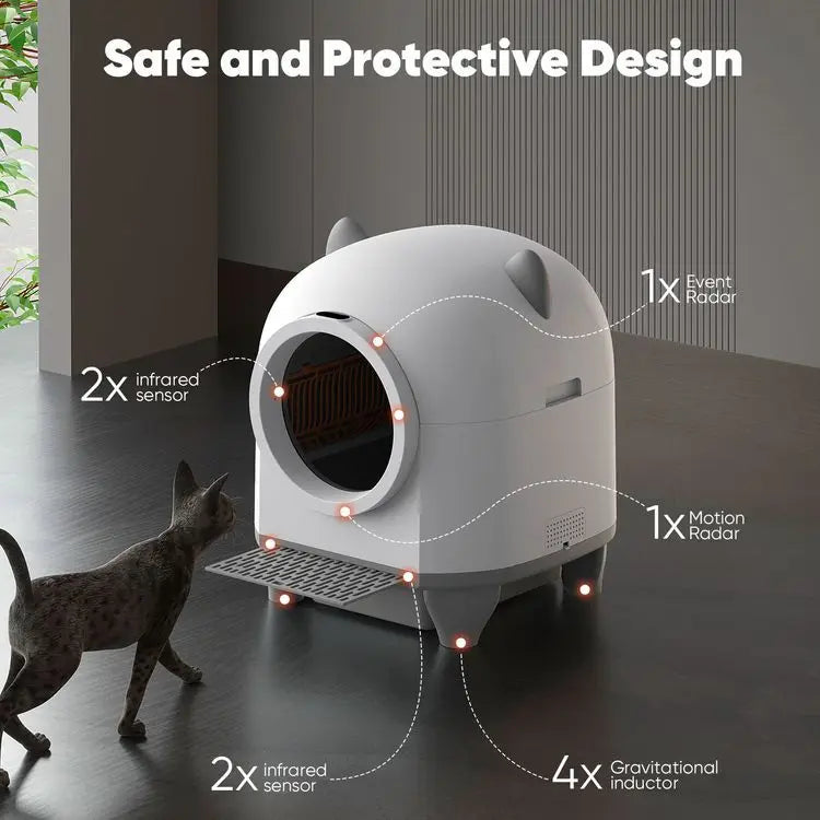 Hot-selling New Automatic Cat Litter Box - 68L Self-Cleaning Smart Toilet