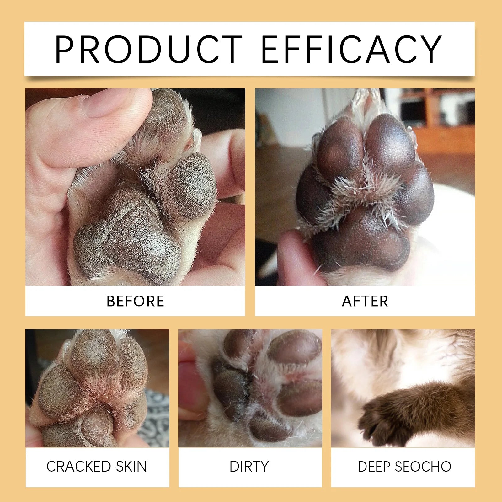 Dog Paw Balm to Prevent Dryness and Cracking - Shea Butter & Argan Oil