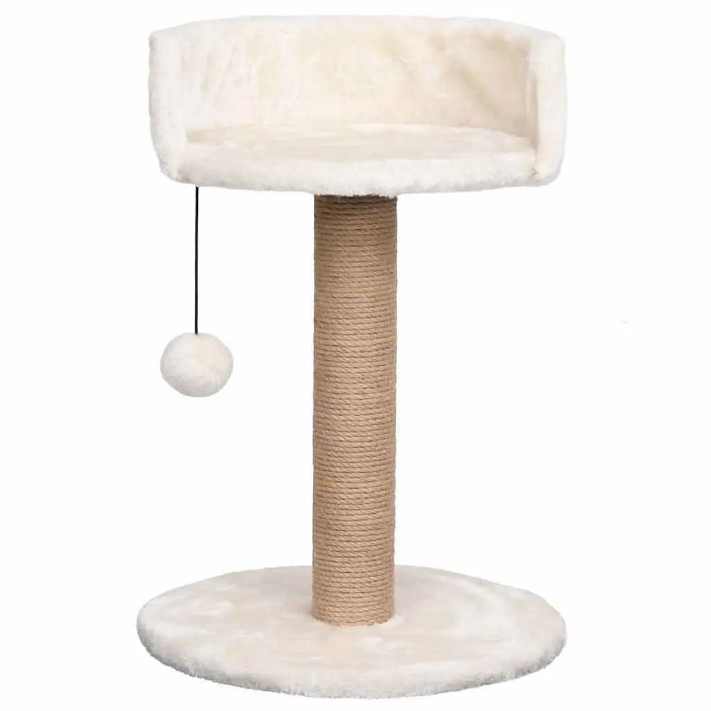 W2B VidaXL Modern Cat Tree Beige - Compact Sisal Cat Scratching Post