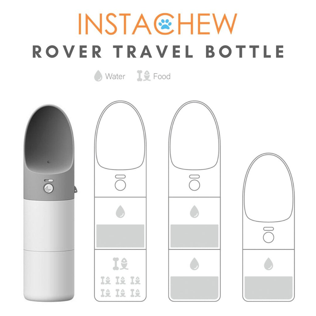 Instachew Rover Pet Travel Bottle - Dog Water Bottle & Food Dispenser