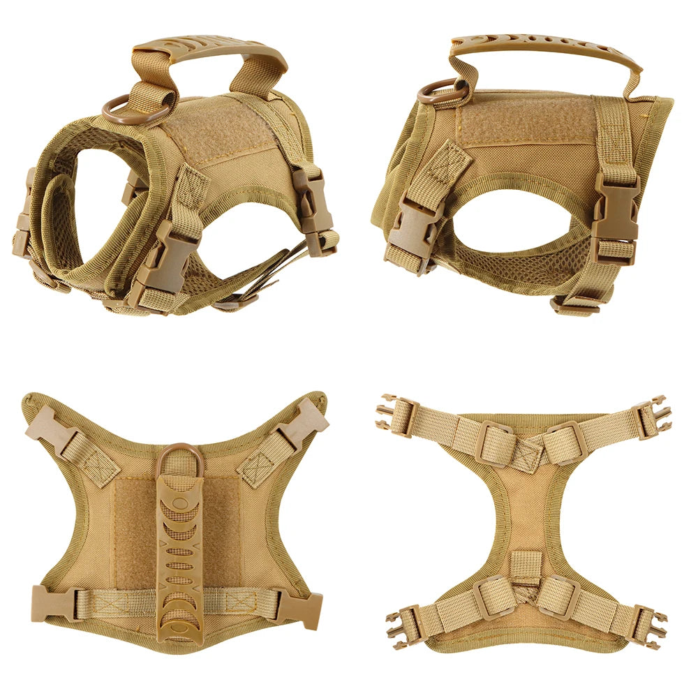 Tactical Cat Harness Leash with 9 Patches - Small Dog Puppy Vest