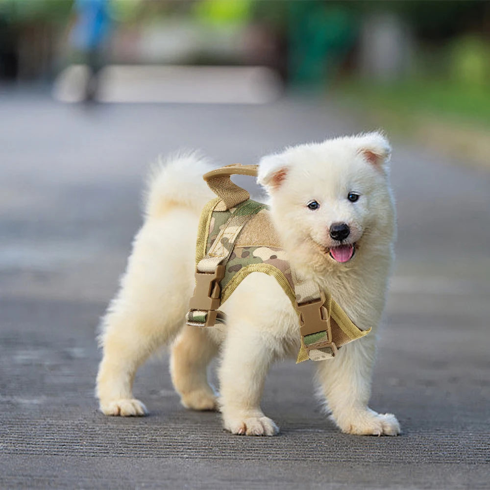 Tactical Cat Harness Adjustable Puppy Vest - Military Small Dogs Harness