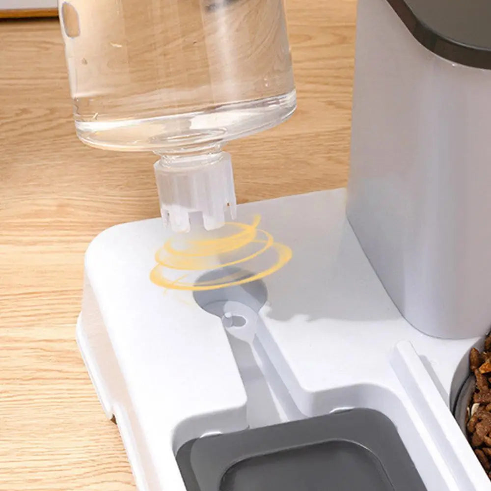 Automatic Feeder Cat Bowl - Pets Water Dispenser 2-in-1