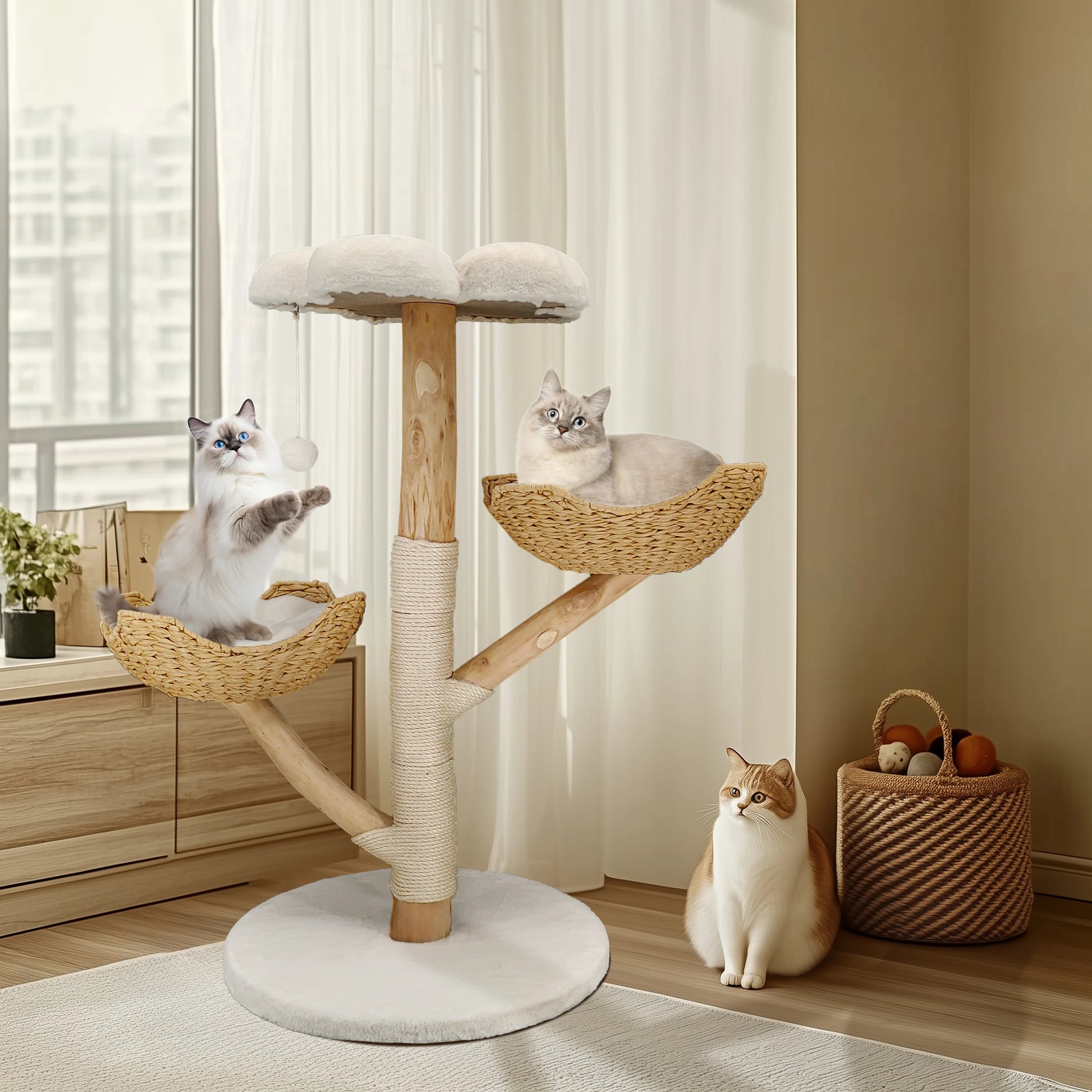 Bingopaw Cat Tree Tower Condo - Multi-Level Scratch Post for Kittens