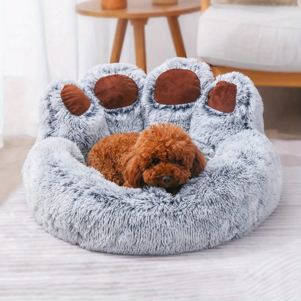 Cute Bear Paw Shape Pet Sofa Bed - Comfortable & Cozy for Dogs/Cats