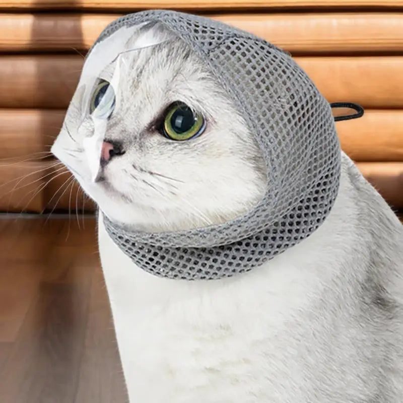 Cat Hood Anti-Bite Breathable - Kitten Face Protection Muzzle