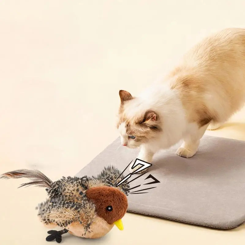 Flappy Bird Cat Toy Rechargeable - Pet Interactive Plush Toy