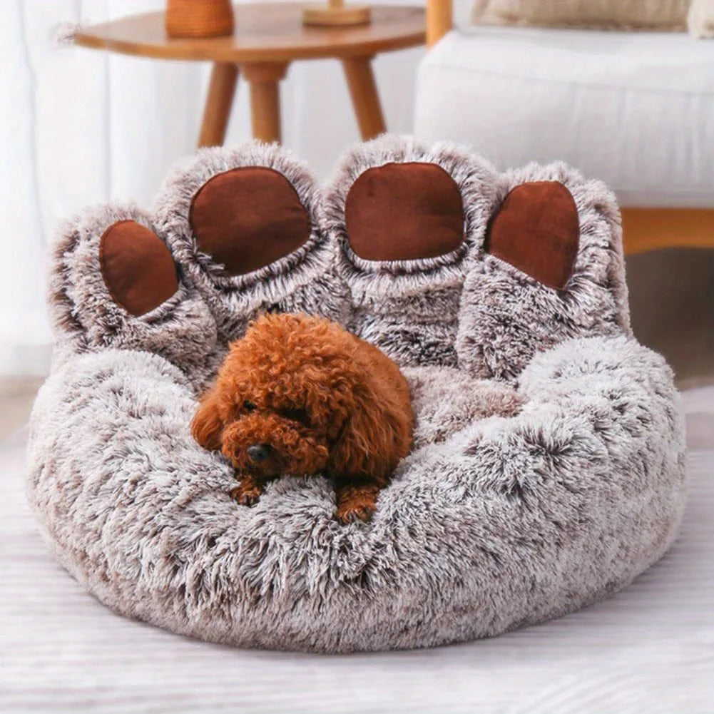 Cute Bear Paw Shape Pet Sofa Bed - Comfortable & Cozy for Dogs/Cats