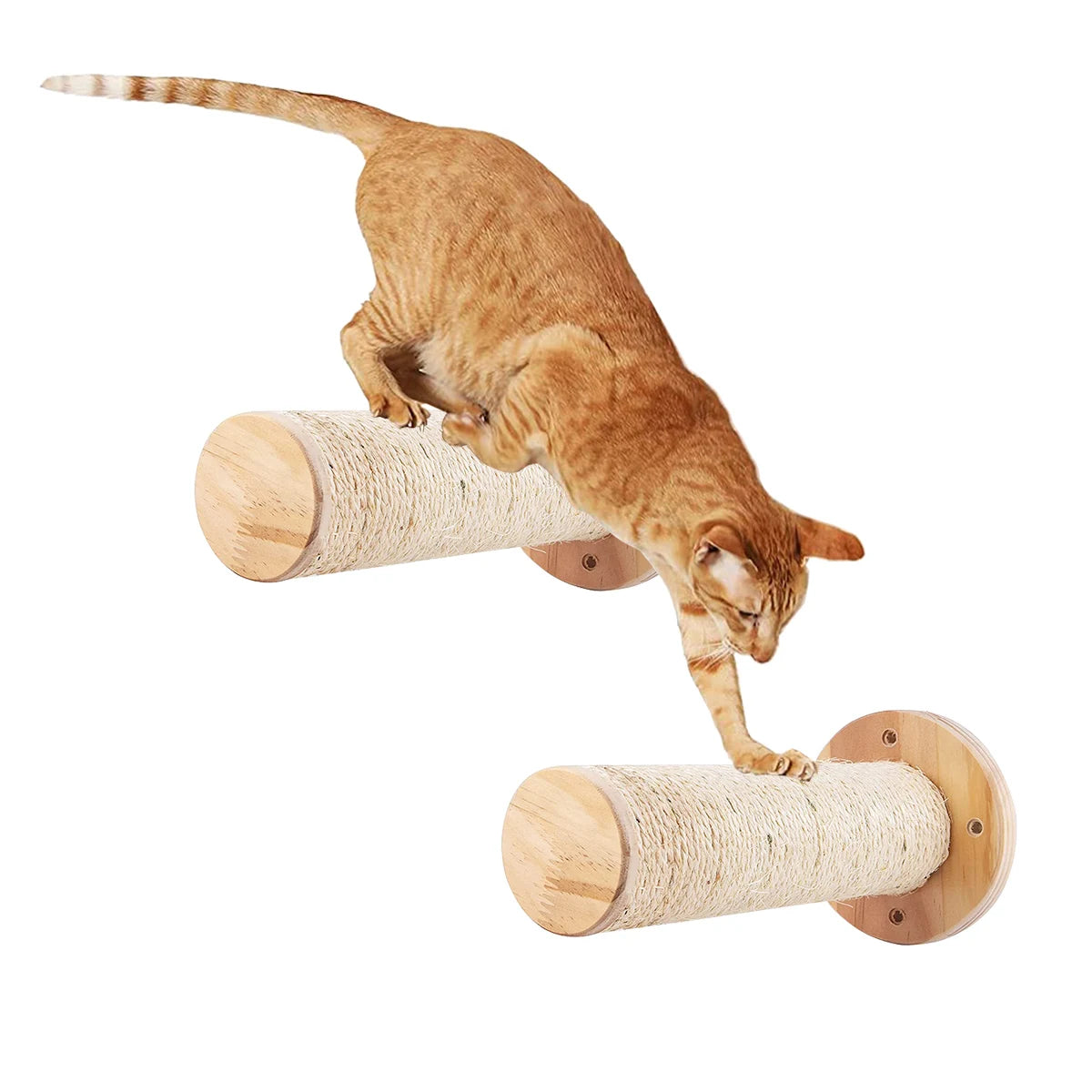 Cat Wall Mounted Wooden Furniture - Climbing Ladder & Cat Hammock