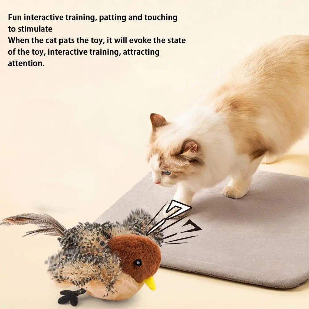 Flappy Bird Cat Toy Rechargeable - Pet Interactive Plush Toy