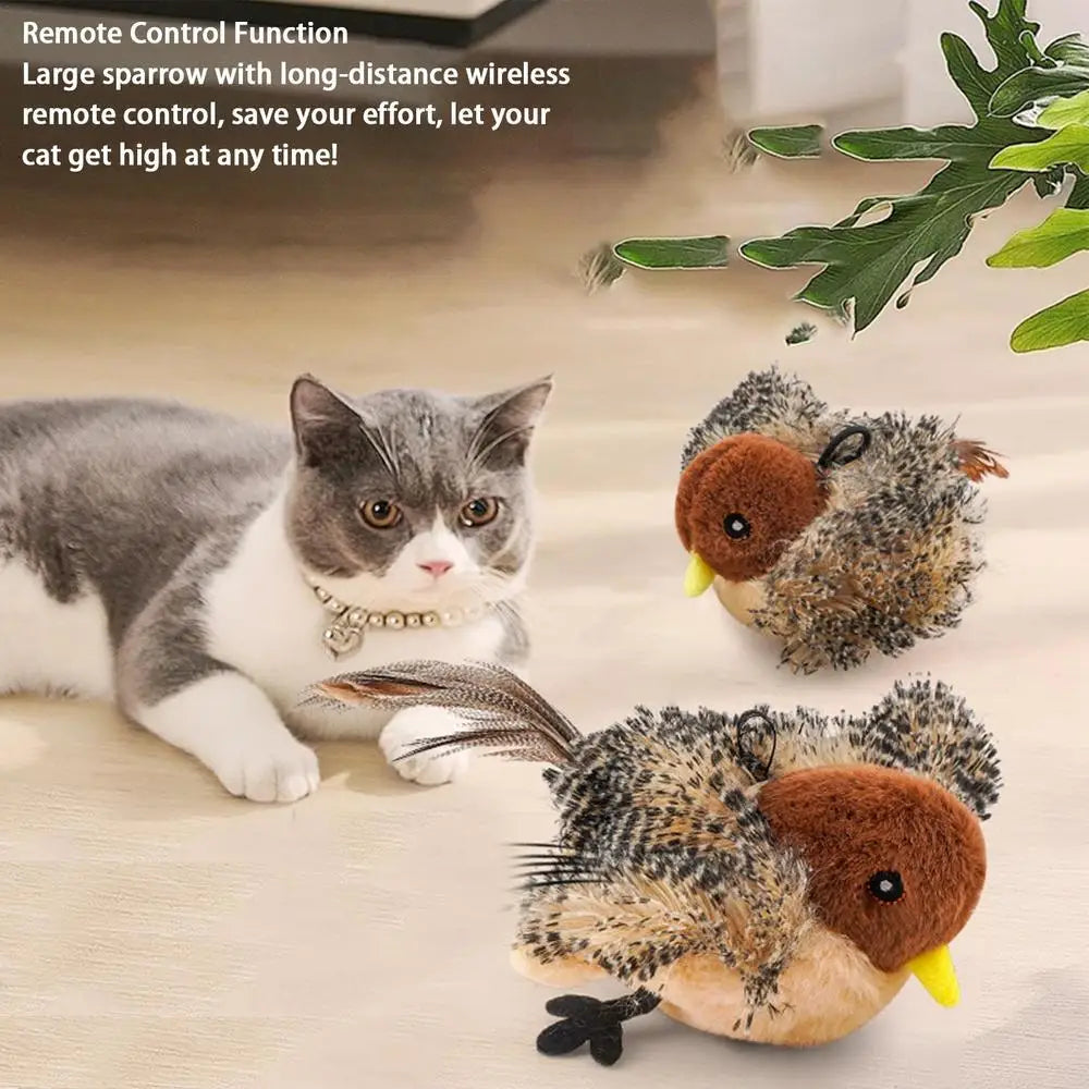 Flappy Bird Cat Toy Rechargeable - Pet Interactive Plush Toy