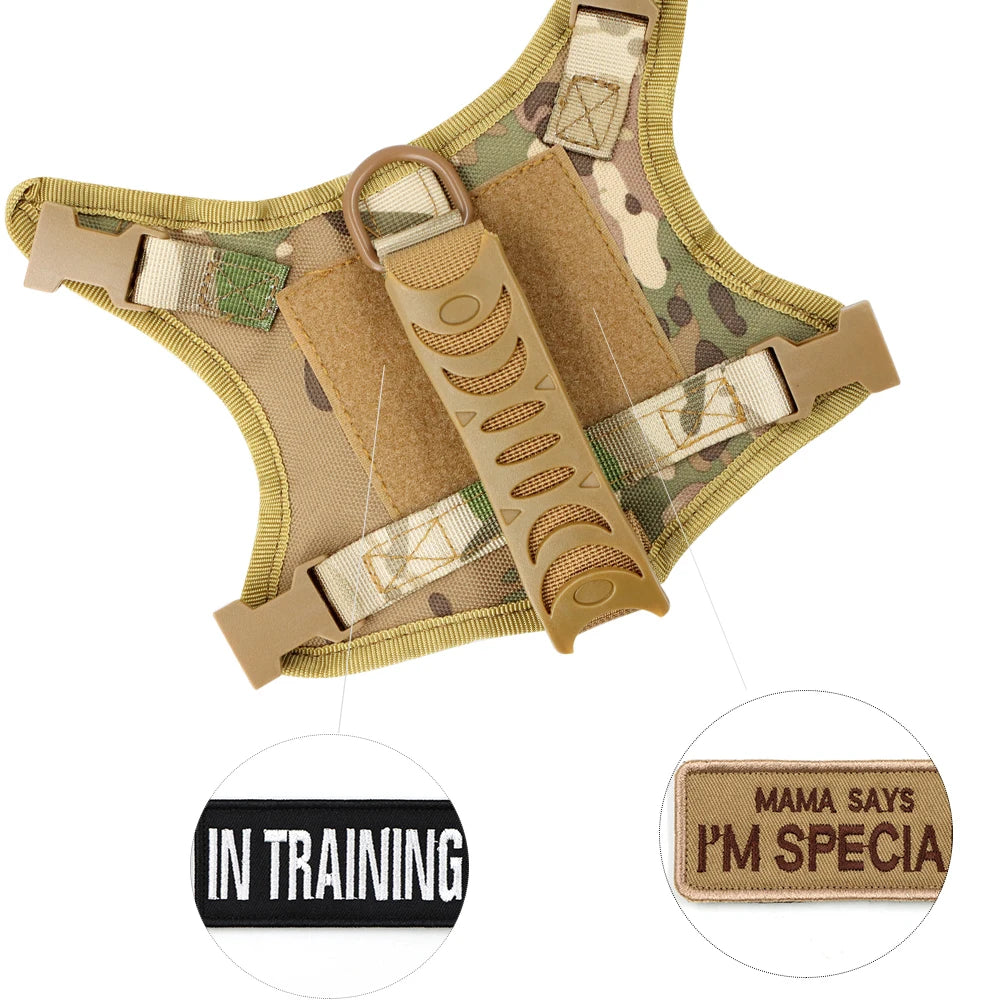 Tactical Cat Harness Adjustable Puppy Vest - Military Small Dogs Harness