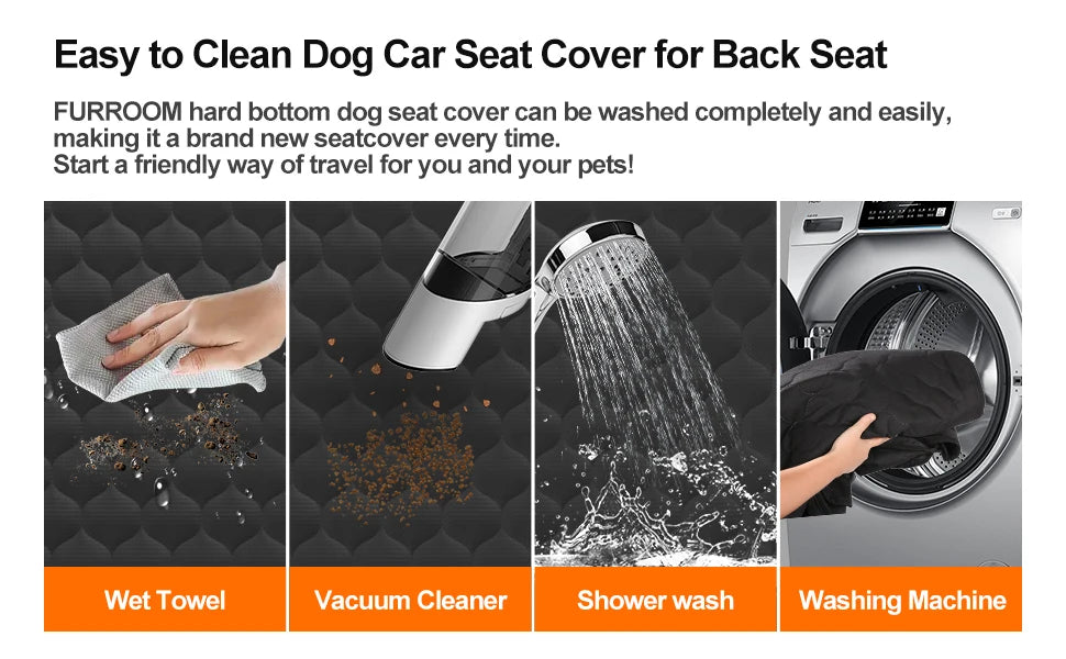 Waterproof Pet Travel Accessories - Foldable Dog Car Seat Cover
