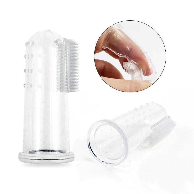 Super Soft Pet Finger Toothbrush - Teddy Dog & Cat Dental Tool