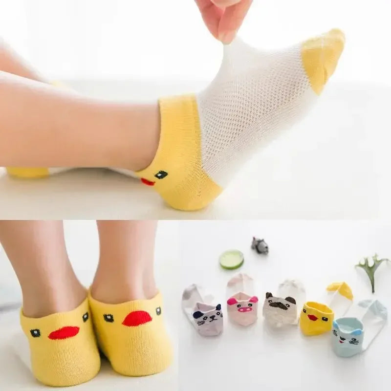 5 Pair/Lot Cotton Baby Socks - Mustache Print for Girls & Boys