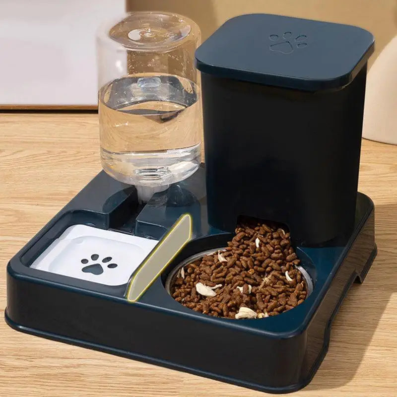 Automatic Feeder Cat Bowl - Pets Water Dispenser 2-in-1
