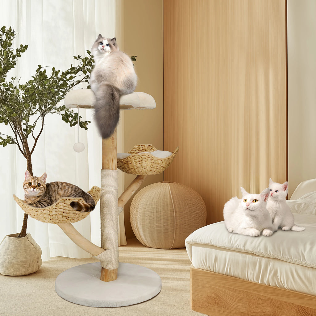 Bingopaw Cat Tree Tower Condo - Multi-Level Scratch Post for Kittens