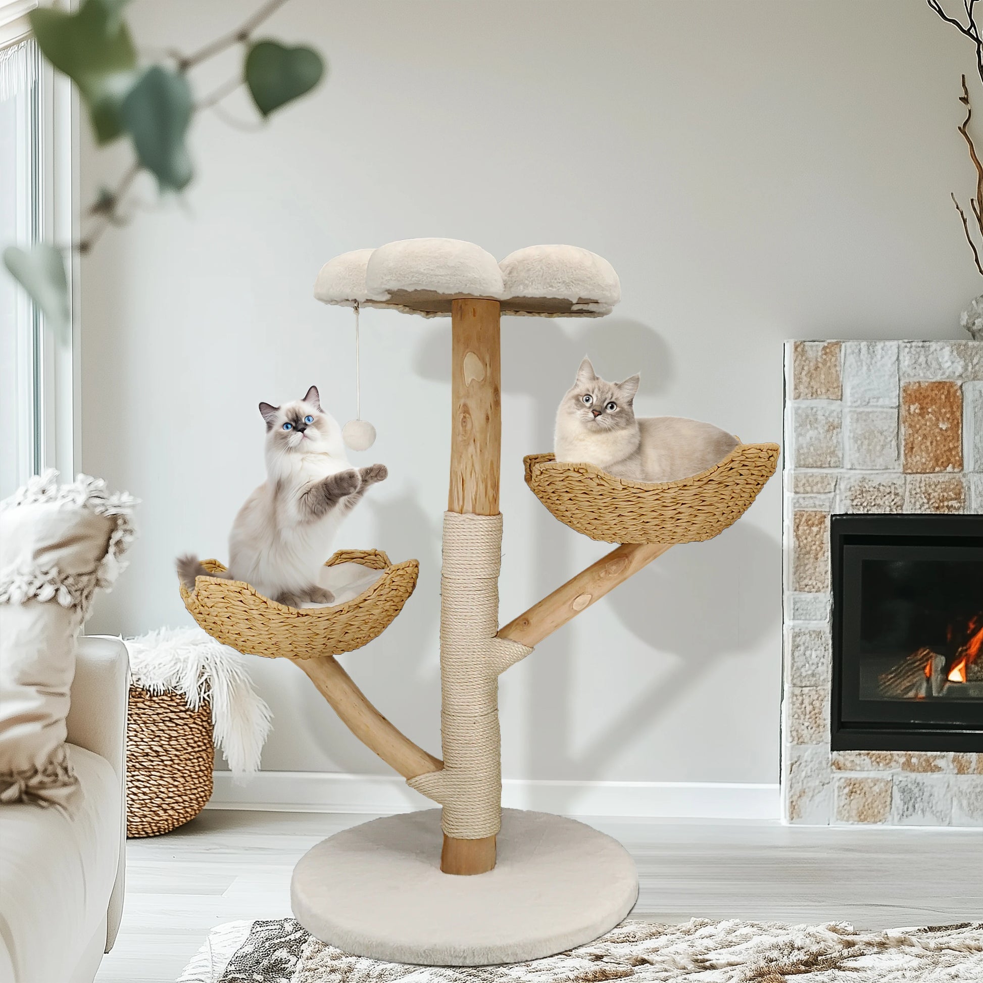 Bingopaw Cat Tree Tower Condo - Multi-Level Scratch Post for Kittens