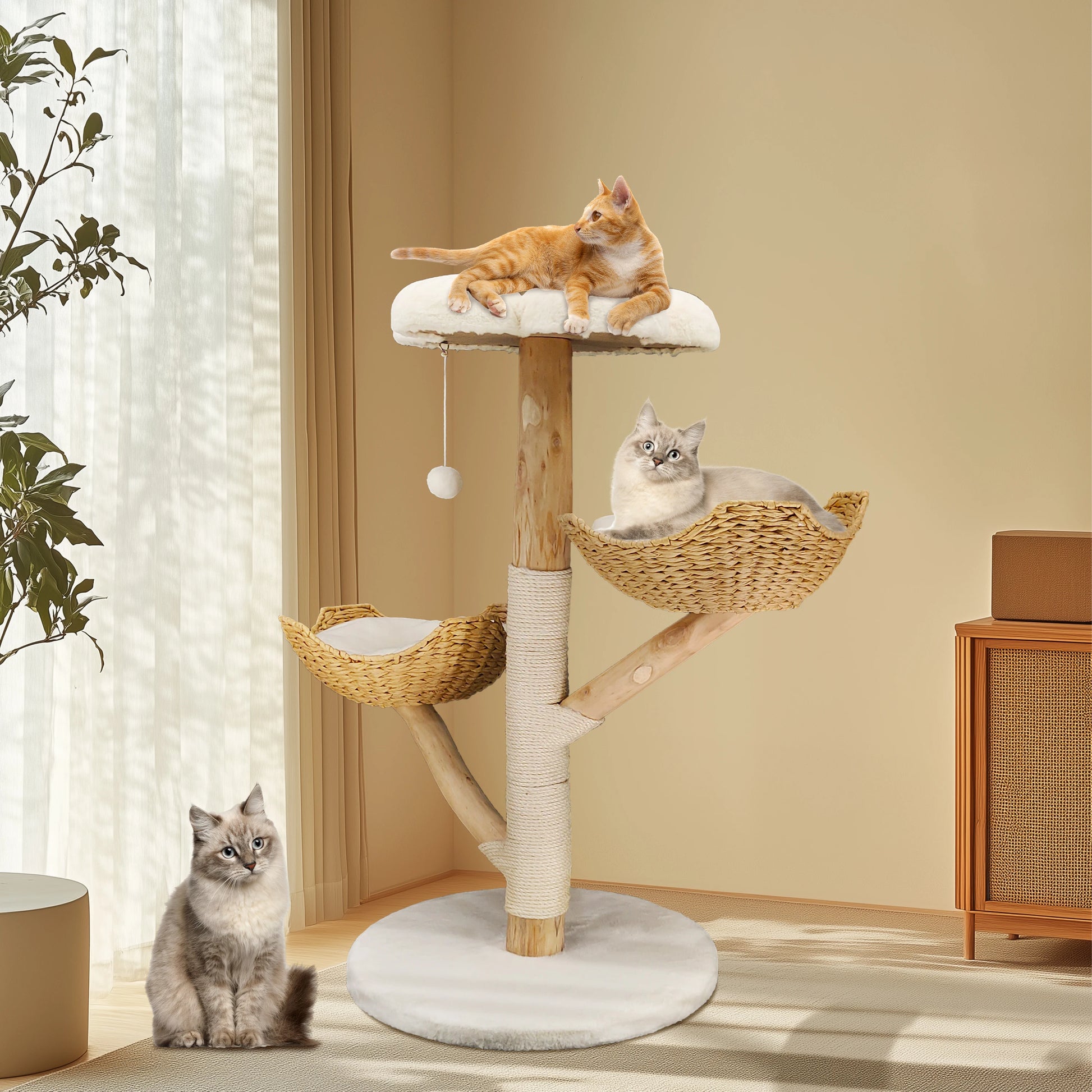 Bingopaw Cat Tree Tower Condo - Multi-Level Scratch Post for Kittens