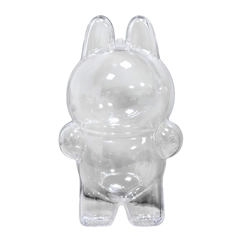 For Labubu Transparent Protective Cover 1-5PC Monster Toy Elf Doll Case Storage Box Cute Elf Plushie Display Cover for Doll Gift