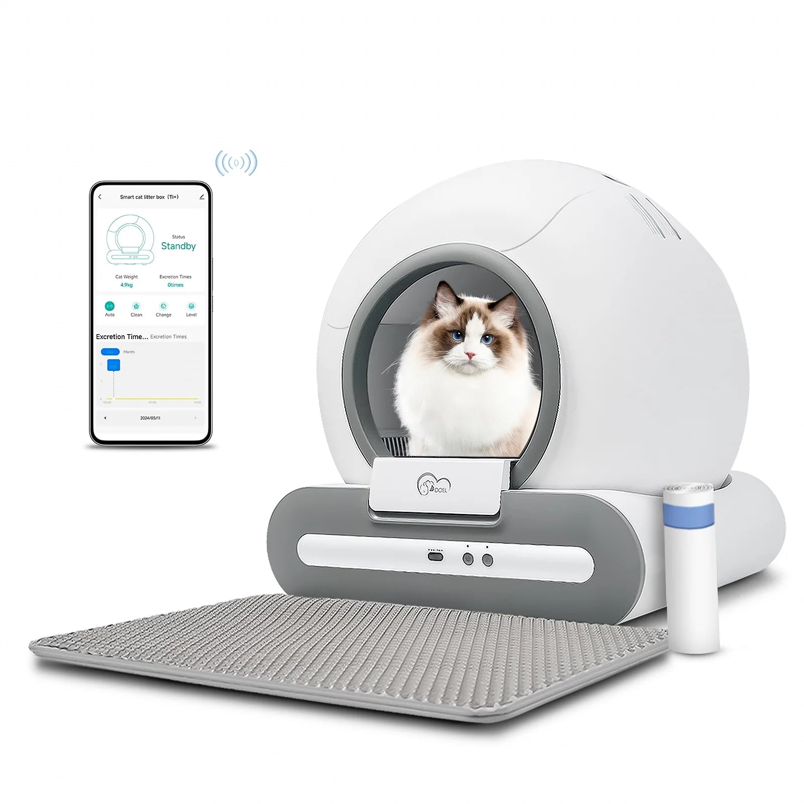 DOEL Automatic Cat Litter Box - Self Cleaning with App Control