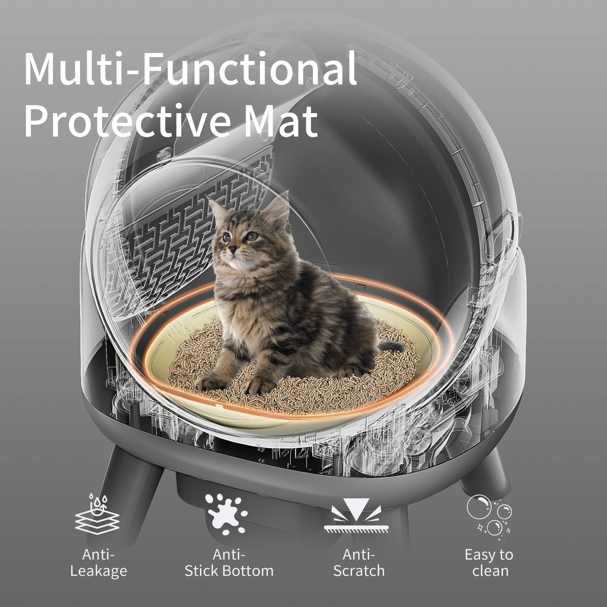 REDSASA 75L Automatic Smart Cat Litter Box - Self-Cleaning & App Control