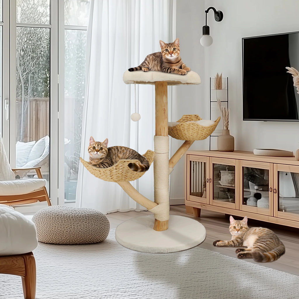 Bingopaw Cat Tree Tower Condo - Multi-Level Scratch Post for Kittens