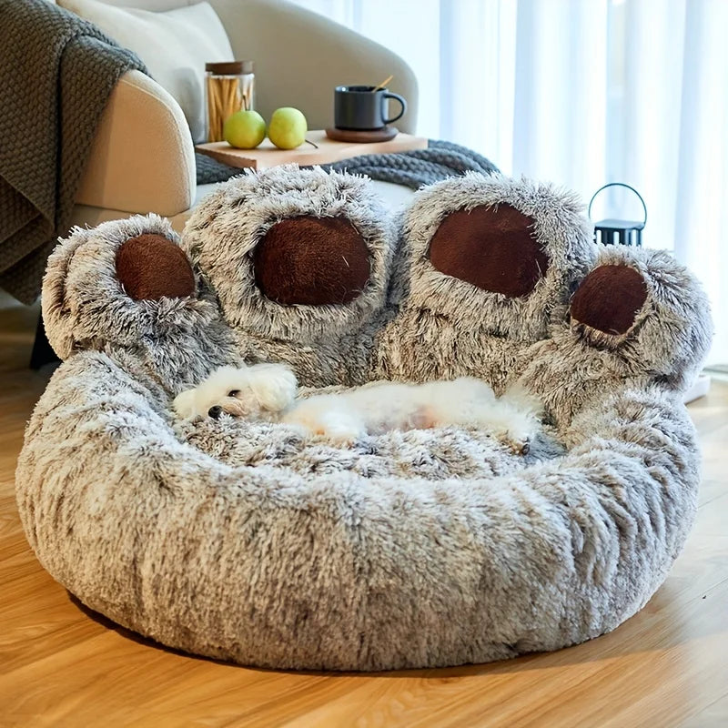 Cute Bear Paw Shape Pet Sofa Bed - Comfortable & Cozy for Dogs/Cats