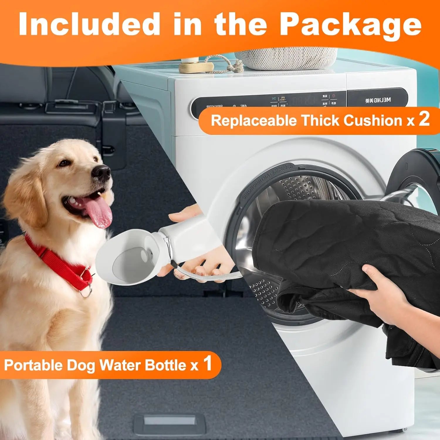 Waterproof Pet Travel Accessories - Foldable Dog Car Seat Cover