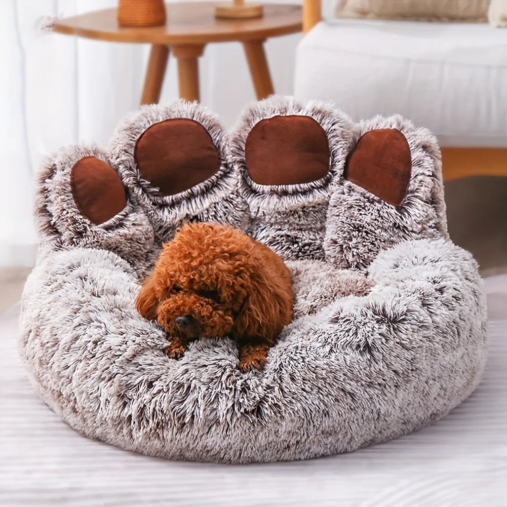 Cute Bear Paw Shape Pet Sofa Bed - Comfortable & Cozy for Dogs/Cats