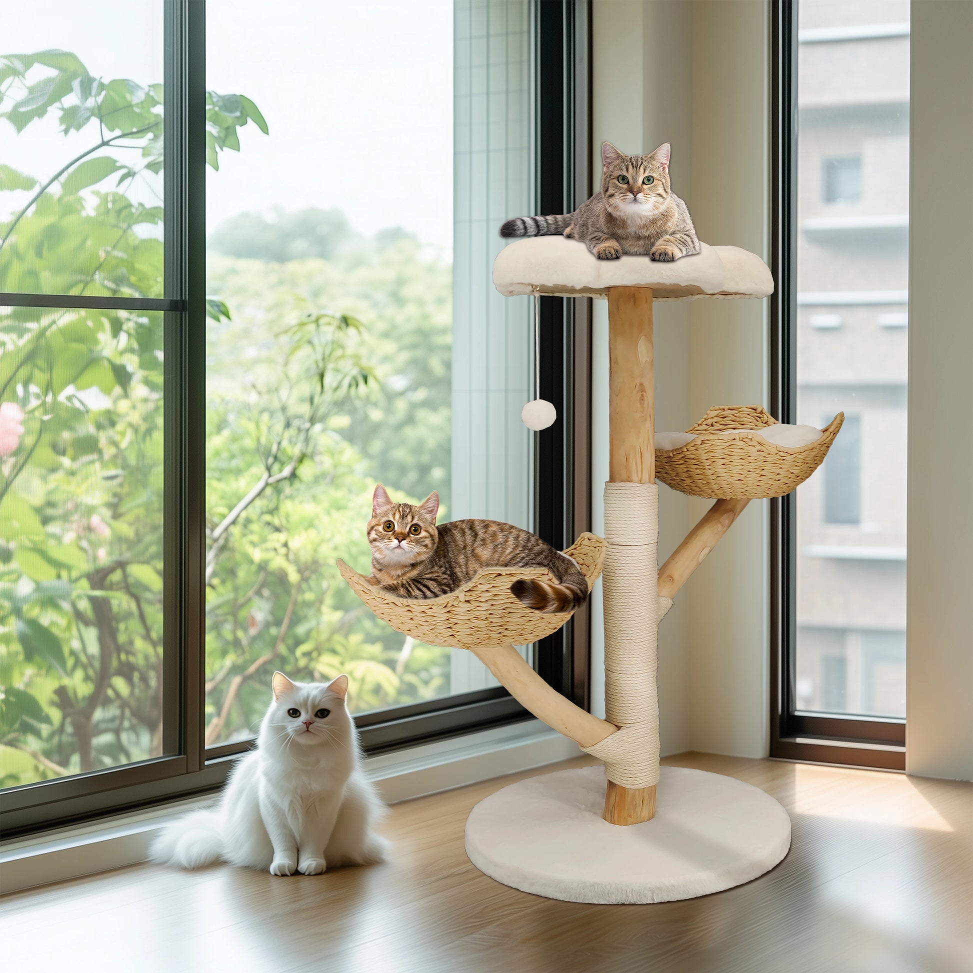 Bingopaw Cat Tree Tower Condo - Multi-Level Scratch Post for Kittens