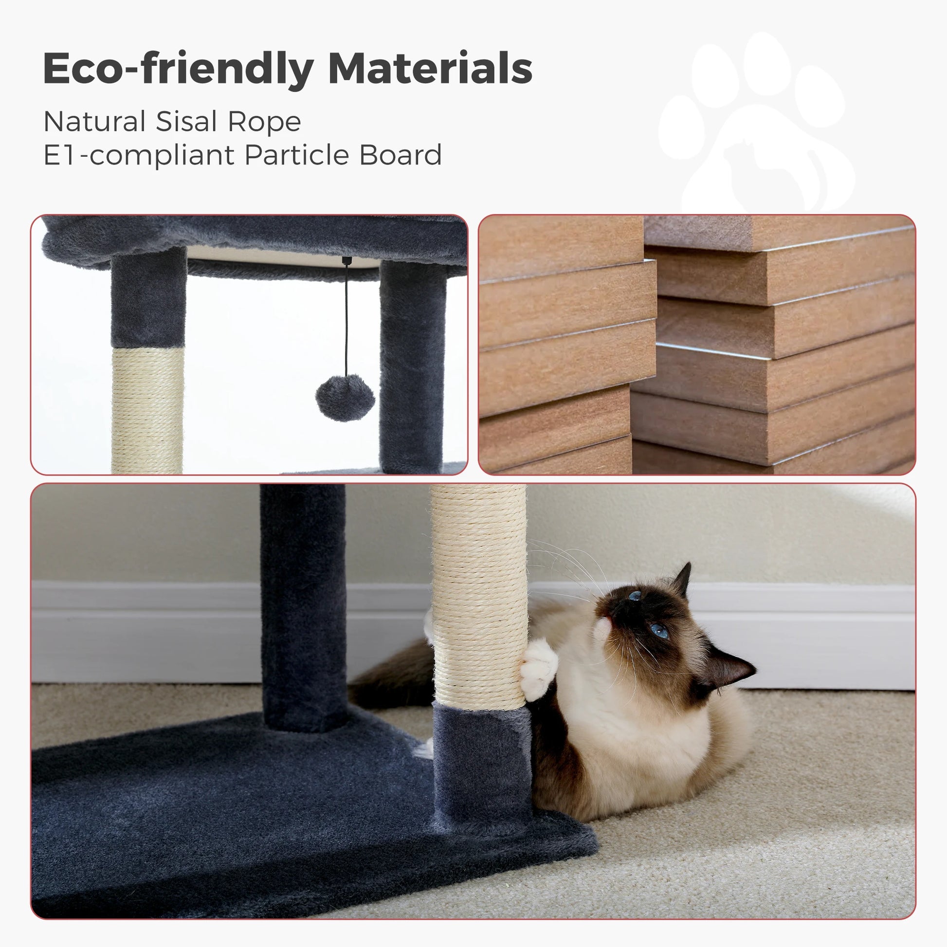5-Level Cat Tower for Large Cats - Condo, Hammock & Perch