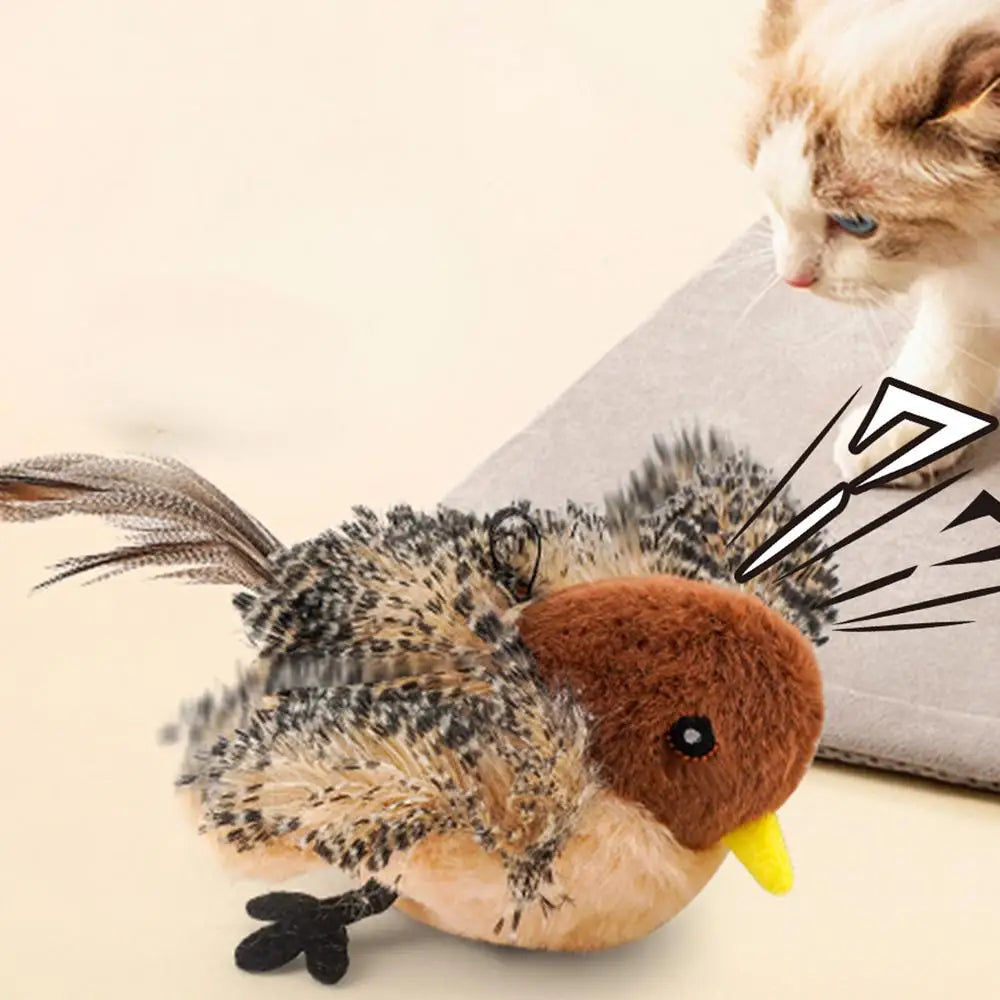 Flappy Bird Cat Toy Rechargeable - Pet Interactive Plush Toy