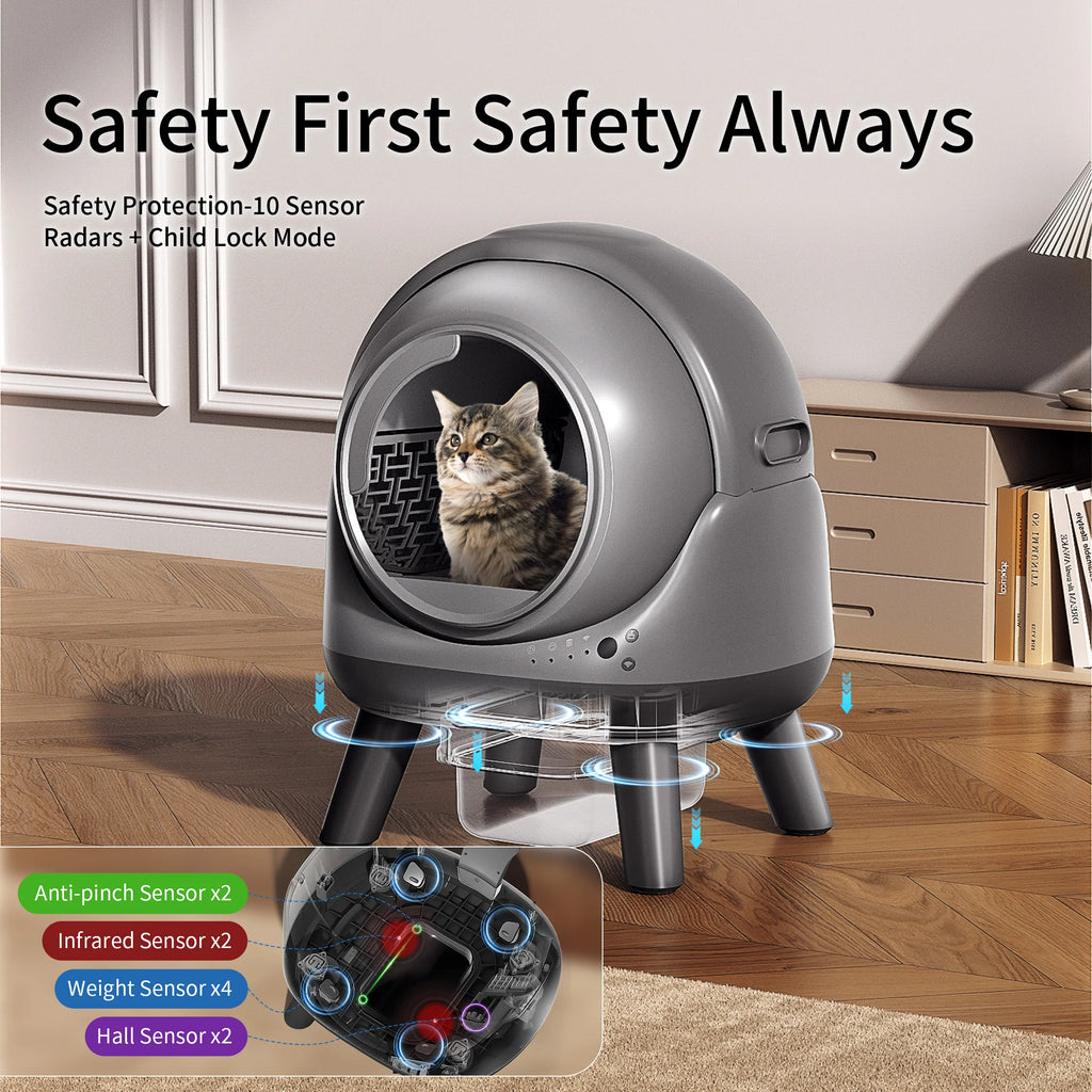 REDSASA 75L Automatic Smart Cat Litter Box - Self-Cleaning & App Control