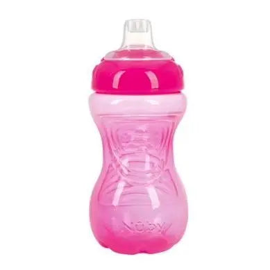 Nuby No-Spill Easy-Grip 10 Fl oz Sippy Cup - Pink Soft Spout