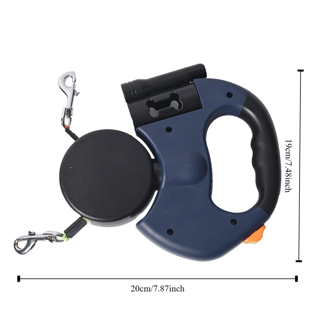Automatic Retractable Two-End Pet Leash - Dog Leash with Flashlight