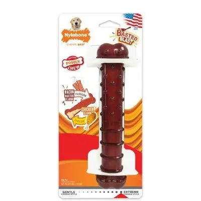 Nylabone Power Chew Toy - Basted Blast Textured Bone for Large/Giant Dogs