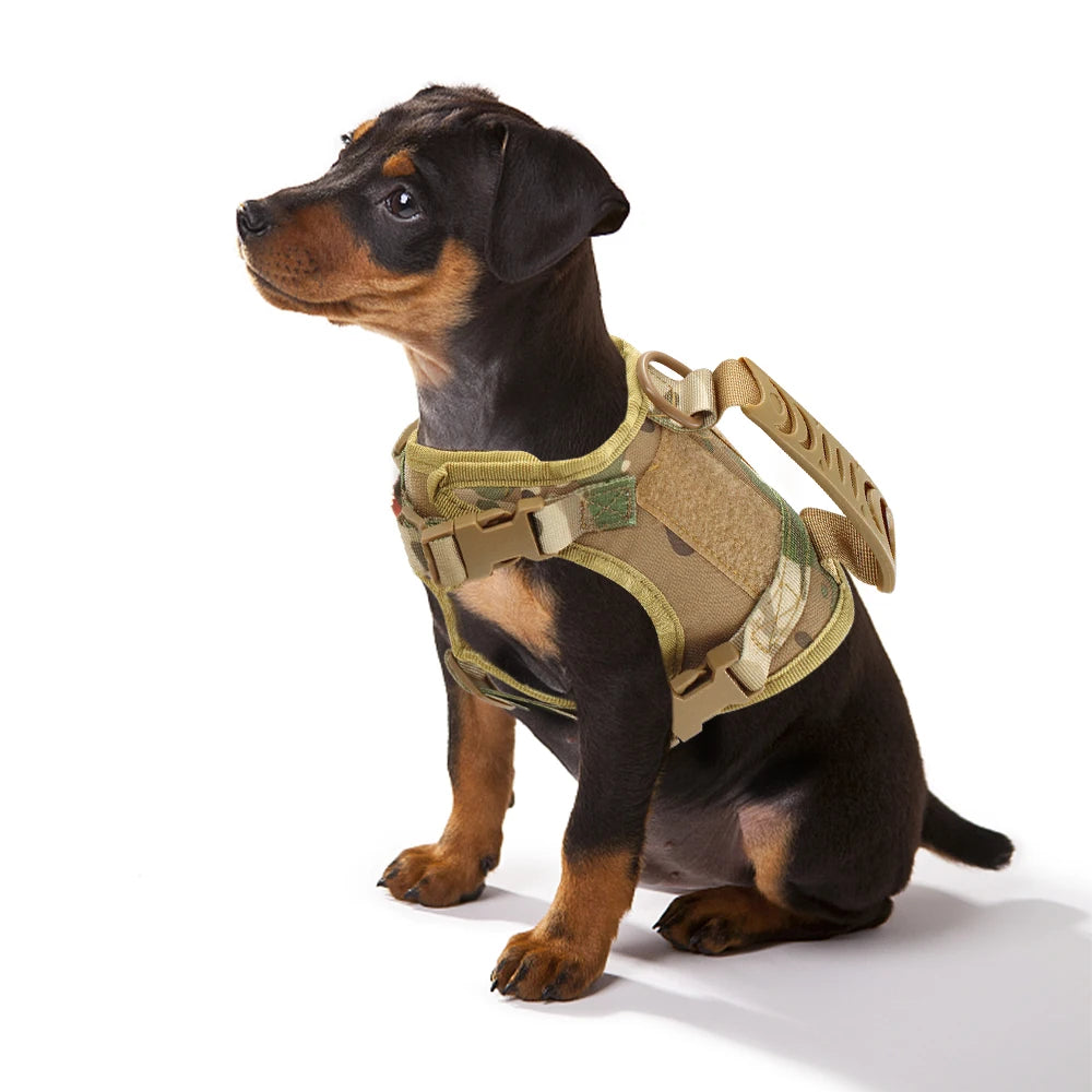 Tactical Cat Harness Adjustable Puppy Vest - Military Small Dogs Harness