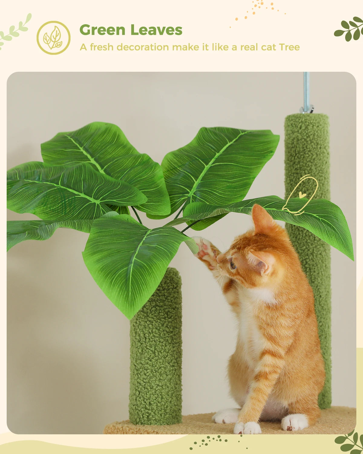 Cactus Cat Tree Floor to Ceiling - Adjustable Cat Tower