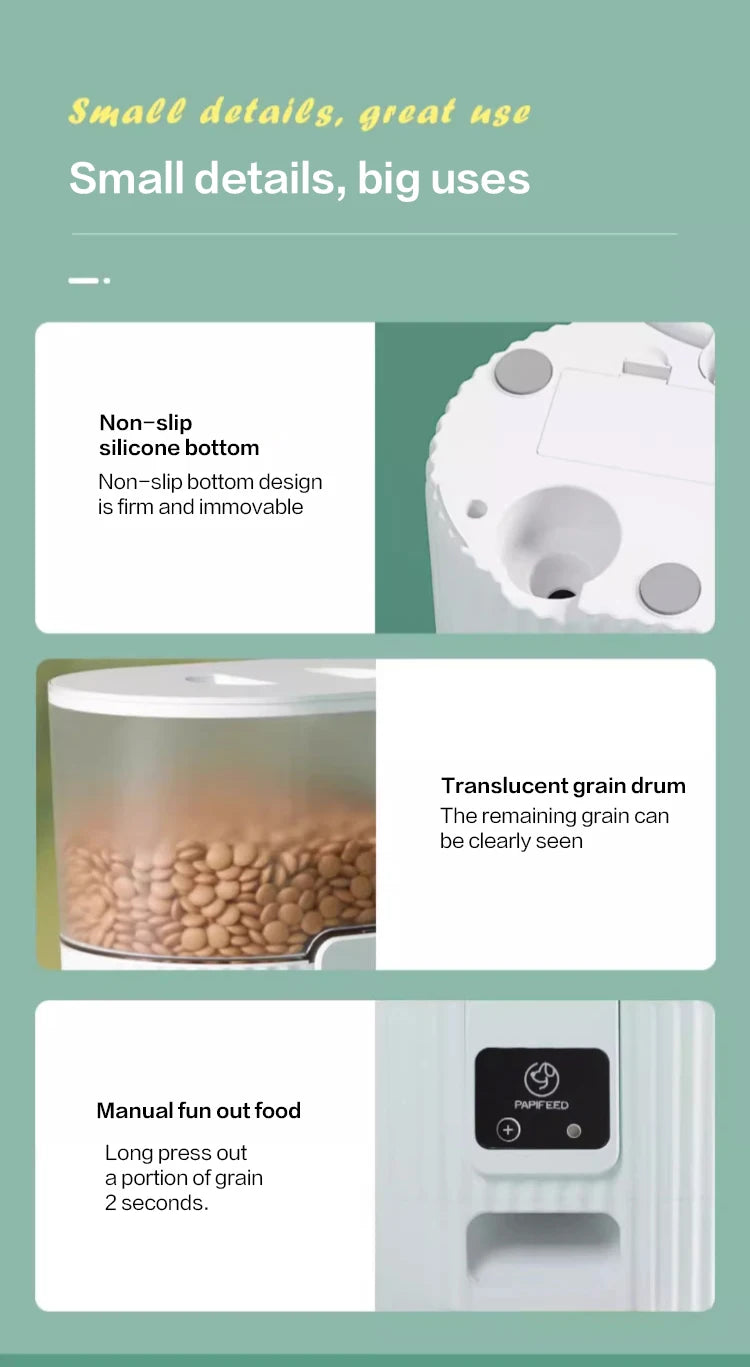 PAPIFEED Cat Automatic Feeder - Dog Food Fixed Feeding Machine